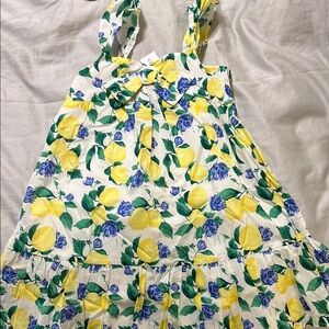 Janie and Jack White and Yellow Spaghetti Strap Sundress